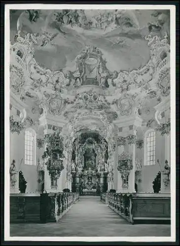 Foto AK Wies bei Steingaden Wieskirche Wallfahrtskirche Innenansicht Erbaut 1745