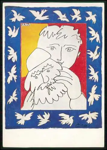 AK Einladung zur Eröffnung Käthe Kollwitz Pablo Picasso Kinder 1984 Zeichnungen