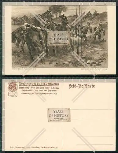 AK Feld-Postkarte Reiterei im Fussgefecht Der Krieg 1914/15 das deutsche Heer