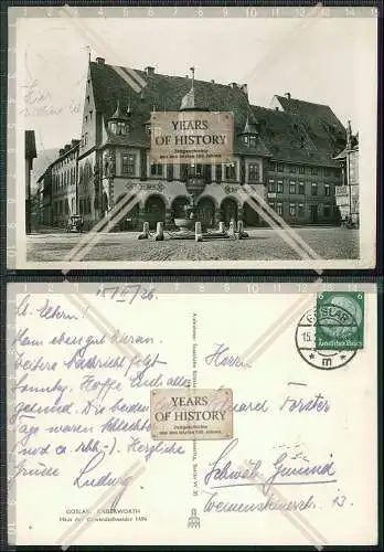 Foto AK Goslar Kaiserworth ehemaliges Gildehaus Gewandschneider 1936 gel. 15. J