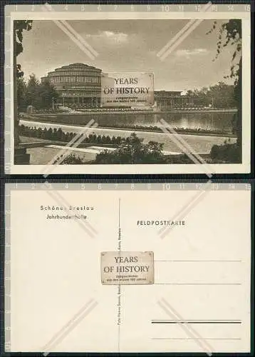 AK Schönes Breslau Schlesien Jahrhunderthalle Feld-Postkarte