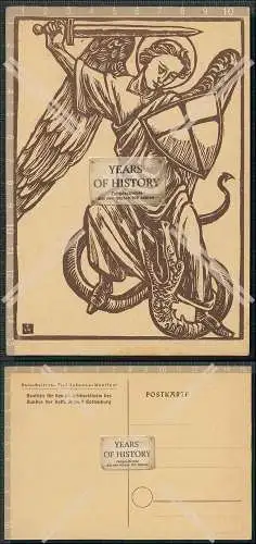 AK Holzschnitt von Prof. Johannes Wohlfart Baustein für das St. Michaelisheim 