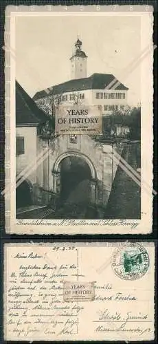 AK Gundelsheim am Neckar Stadttor mit Schloss Horneck 1935 gelaufen