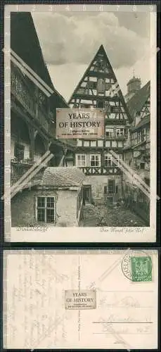 AK Dinkelsbühl Mittelfranken Herzel´s Hof Hinterhof Wohnhaus 1931 gel.