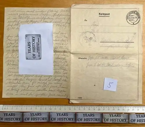 Feldpostbrief 1943 Ers Btl. Bartenstein H. Vatter Weilbach Flörsheim Oberursel 5