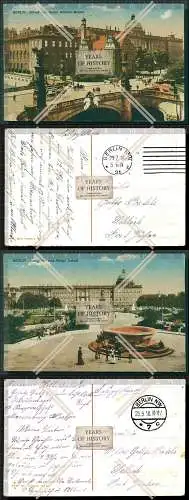 Orig. AK 2x Berlin Feldpost 1915 gelaufen Schloss und Kaiser Wilhelm Brücke un