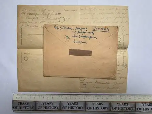 Landpost Brief Porschütz ü. Priestewitz Meißen Sachsen 1946 gelaufen