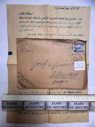 Feldpostbrief Russland 1942 - von Josef Jennen - aus Dülken Alt-Viersen - 262