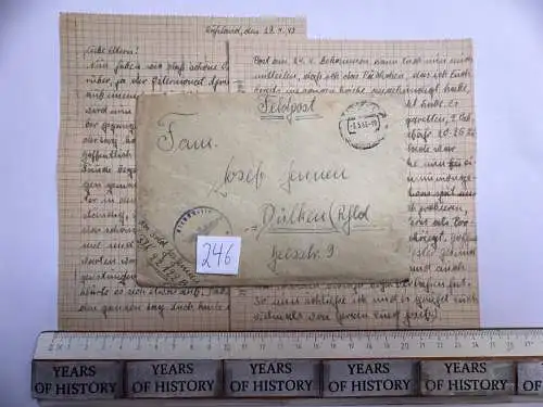 Feldpostbrief Russland 1943 - von Josef Jennen - aus Dülken Alt-Viersen - 246