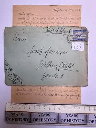 Feldpostbrief Russland 1943 - von Josef Jennen - aus Dülken Alt-Viersen - 235