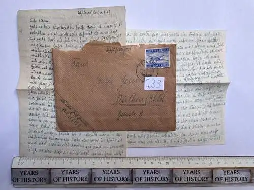 Feldpostbrief Russland 1943 - von Josef Jennen - aus Dülken Alt-Viersen - 233
