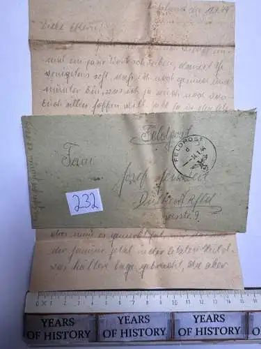 Feldpostbrief Russland 1944 - von Josef Jennen - aus Dülken Alt-Viersen - 232