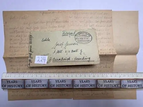 Feldpostbrief Russland 1944 - von Josef Jennen - aus Dülken Alt-Viersen - 224