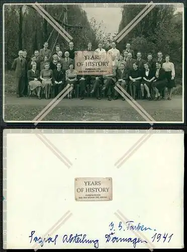 Foto Gruppenfoto Dormagen Leverkusen 1941 Sozial Abteilung