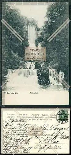 AK Kassel Wilhelmshöhe Aquaduckt Wasserfall 1907 gelaufen