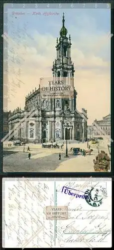 AK Dresden katholische Hofkirche 1915 gelaufen Stempel überprüft