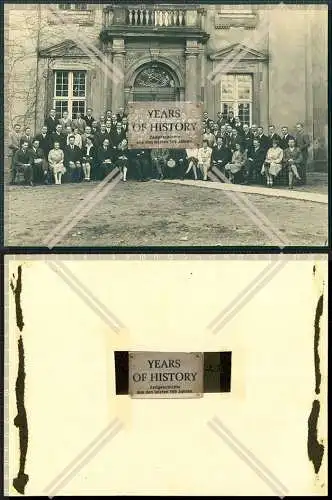 Orig. Foto 23×17cm 1934 treffen bei Berlin Gruppen Aufnahme vor Gebäude