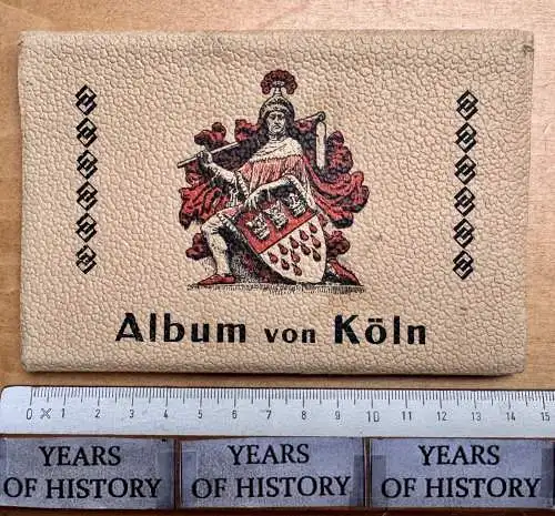 20x AK Postkarte Ansichtskarte Leporello Album von Köln Rhein mit Wappen um 1915