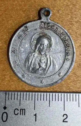 Religiöse Medaille Medaille - Jesus - O Mi Jesu Misericordia - Madonna mit Kind