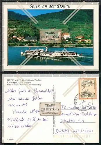 AK Spitz Donau Dampfer in der Wachau Marktgemeinde Pfarrkirche u. Tausendeimerb