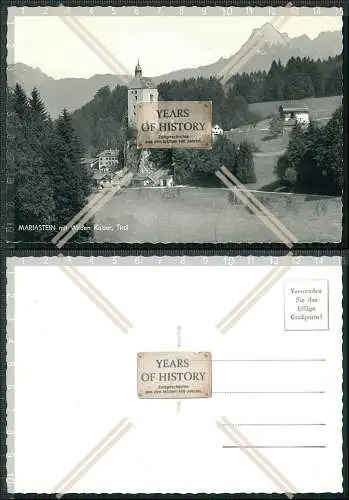 Foto AK Maria Stein in Tirol Dorf mit der Wallfahrtskirche Wilder Kaiser 