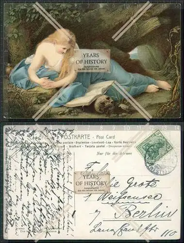 AK Künstler Die büßende Magdalena Pompeo Girolamo Battoni 1907 gel.   