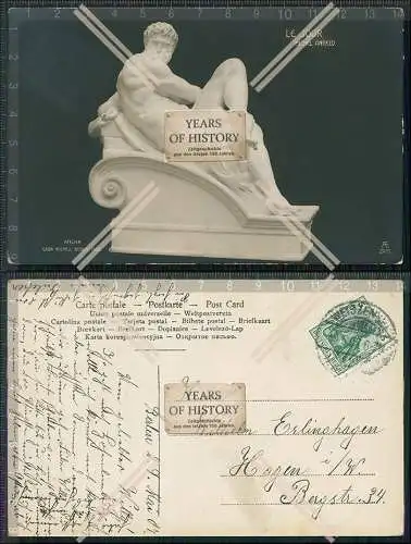 AK Postkarte Plastik Le Jour italien Giorno realisee par Michel-Angelo 1907 gel