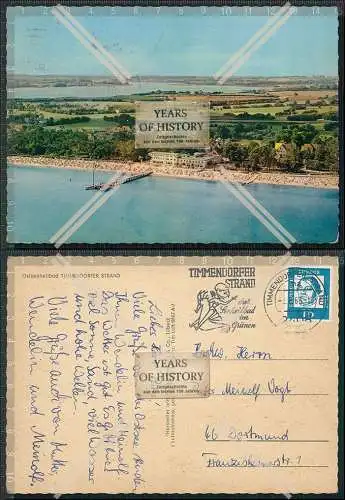 AK Ostsee Timmendorfer Strand alte Seebrücke Luftbild Fliegeraufnahme 