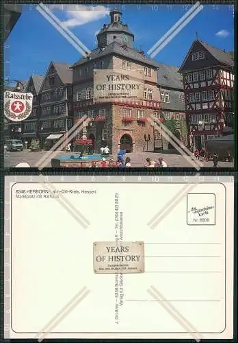 Foto AK Herborn Lahn Dill Kreis Hessen Marktplatz mit Rathaus