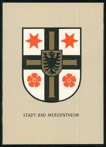 AK Wappen-Karte der Stadt Bad Mergentheim Kaiser Ludwig verliehen 1340