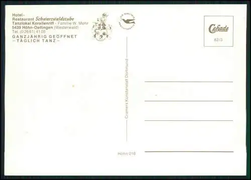 AK Höhn-Oellingen Westerwald Hotel Restaurant Schwarzwaldstube Tanzlokal W. Mohr