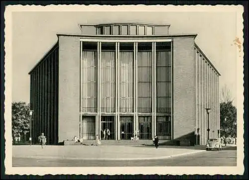 AK Postkarte Bochum im Ruhrgebiet Schauspielhaus VW Käfer