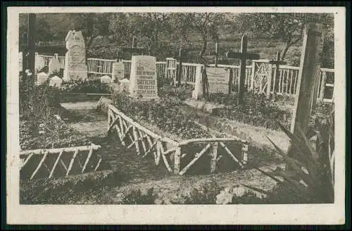 AK 1. WK Heldenfriedhof Füsilier Regiment 39 Hauptmann Bötticher Grab  1914