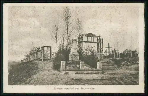 AK 1. WK Feldpostkarte Bouconville Ardennes deutscher Soldatenfriedhof Denkmal