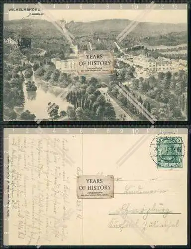 AK Kassel in Hessen Wilhelmshöhe Panorama 1913 gelaufen