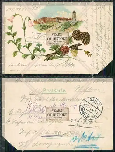 AK Litho Brocken Harz Serie Brockenblumen 1915 St. Andreasberg gelaufen Karte u