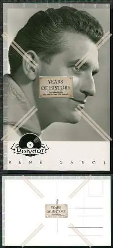 Foto AK Postkarte Sänger Rene Carol Portrait Polydor Schallplatten
