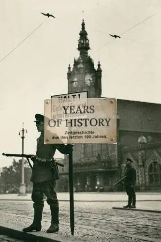 Foto kein Zeitgenössisches Original Danzig Gdansk Bahnhof Hinweisschild Polen