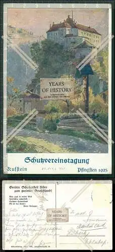 Orig. Künstler AK  Kufstein Schutzvereinstagung Pfingsten 1925 Blick zur Festu