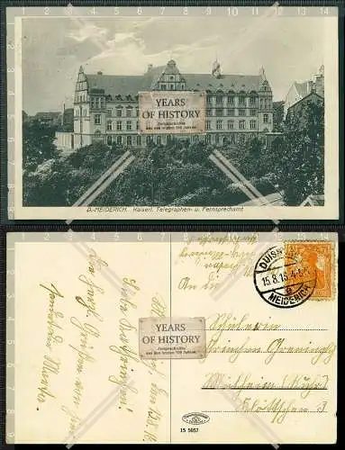 Orig. AK Duisburg Meiderich kaiserliches Telegrafen & Fern Sprechamt gelaufen 1