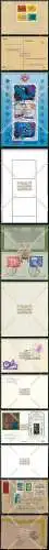 Brief Karte 6x Briefmarke Stempel Werbung für Sammler