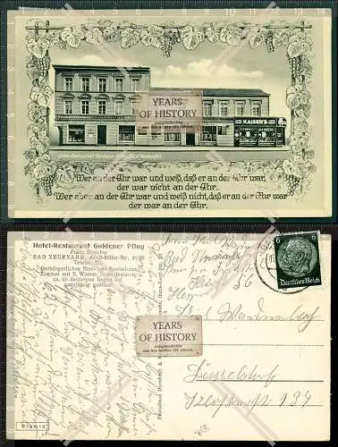 Orig. AK Bad Neuenahr Hotel Restaurant goldener Pflug 1939 gelaufen