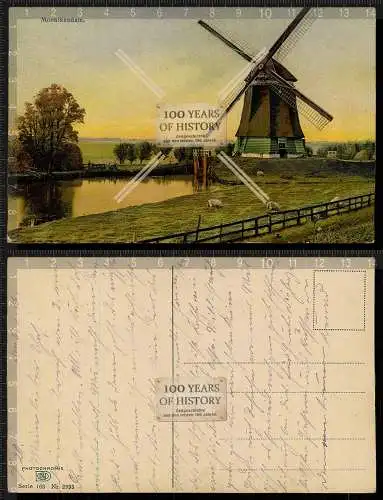 Orig. AK Windmühle windmill Mühle 1916 Monikkendam