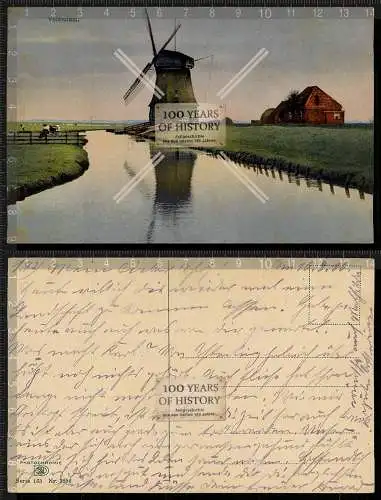 Orig. AK Windmühle windmill Mühle 1916 Volendam