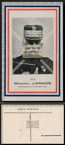 Orig. AK 1. WK Frankreich France General dAmade 1914 Toulouse