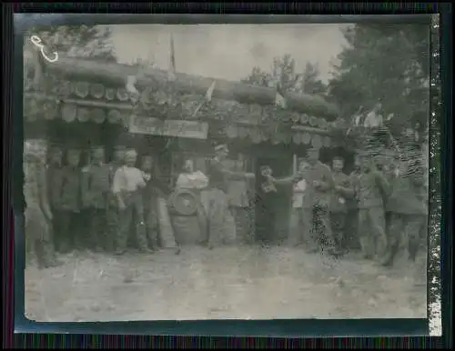 6x Foto 1. WK Soldaten Ostfront 1916-17 Bunker Quartier Beschreibung Rückseite