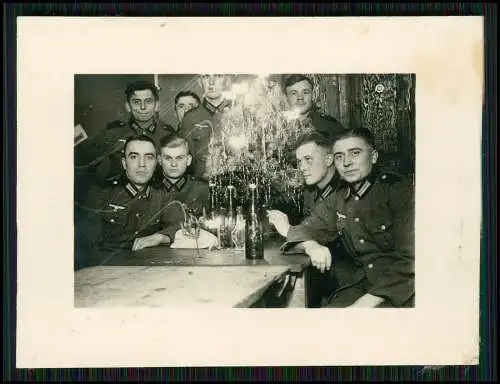 3x Foto Soldaten Weihnachten Feierlichkeiten Spaß auf der Stube 1940