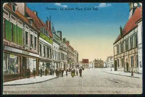 2x AK 1. WK Postkarte Péronne Somme 1916 Feldpost gelaufen