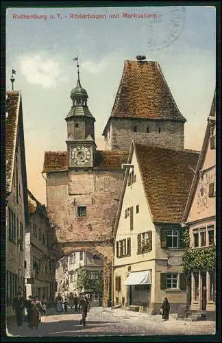 2x AK Ansichtskarte Postkarte Rothenburg ob der Tauber Mittelfranken 1906 gel.