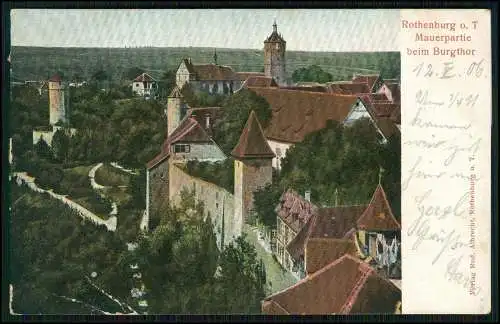 2x AK Ansichtskarte Postkarte Rothenburg ob der Tauber Mittelfranken 1906 gel.